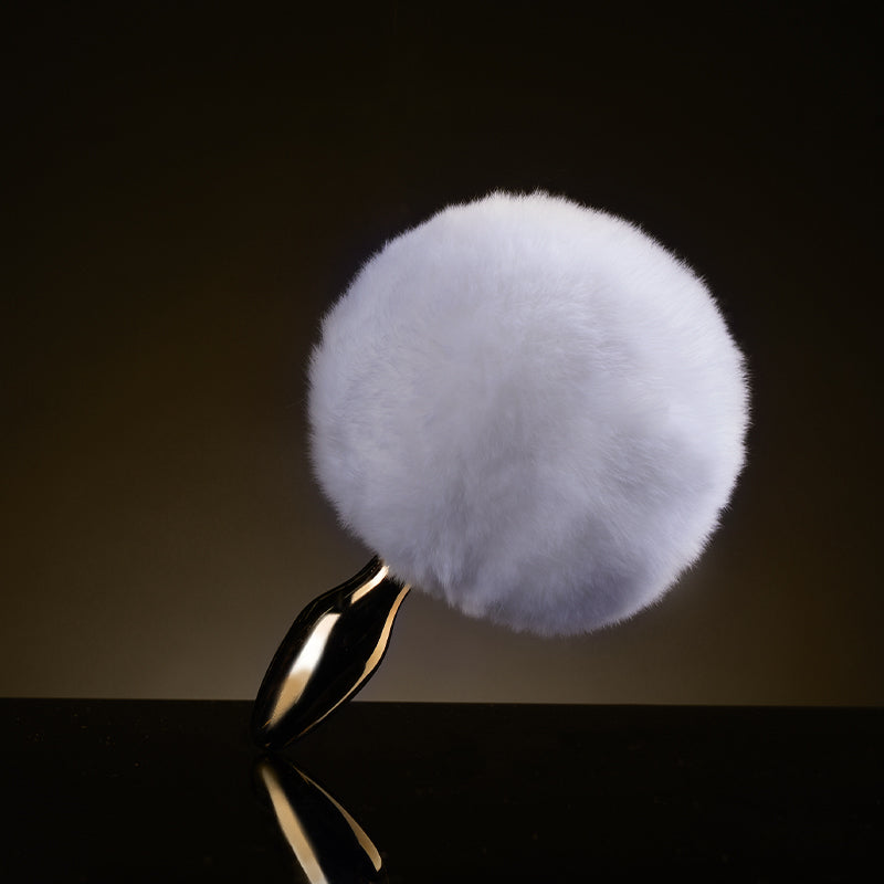 Rabbit Fur Bunny Tail Small Butt Plug