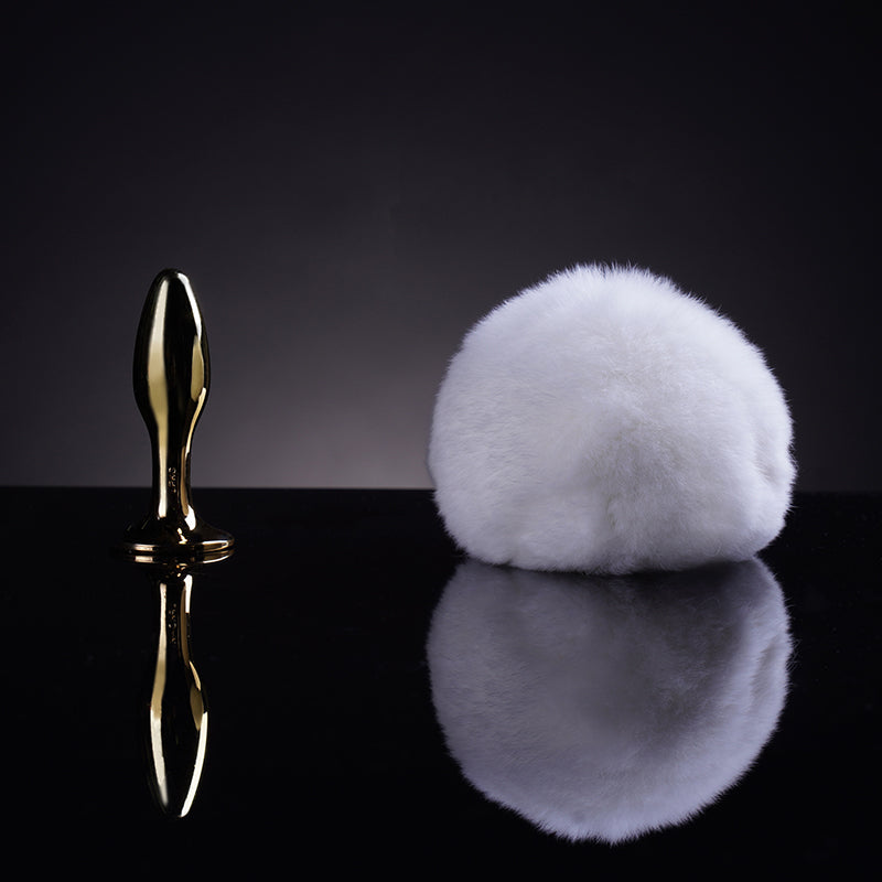 Rabbit Fur Bunny Tail Small Butt Plug